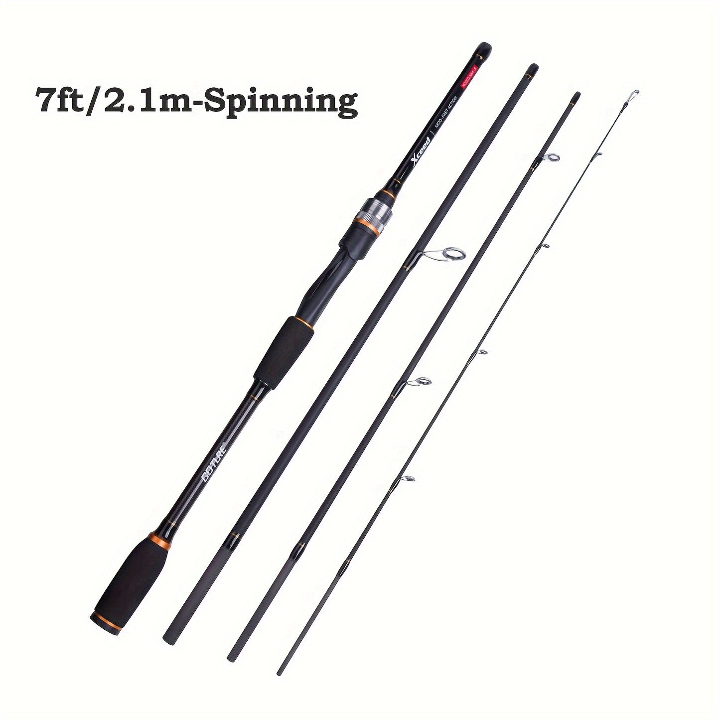 Vara de pesca Goture Xceed de carbono para spinning/casting de 1,98 m a 3,6 m/6,6...