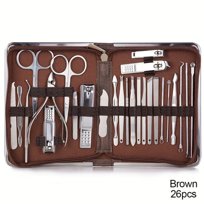 Conjunto de cortador de unhas com 11/26 peças Conjunto de manicure