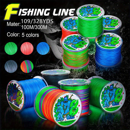 Linha de pesca trançada de PE super-forte com 8 fios