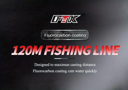 Linha de pesca de carpa monofilamento de nylon com revestimento de microfluorcar