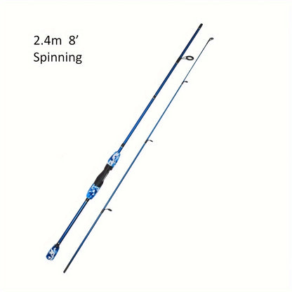 Conjunto de varas de pescar spinning/casting - 1,8 m/6', 2,1 m/7', 2,4 m/8'..
