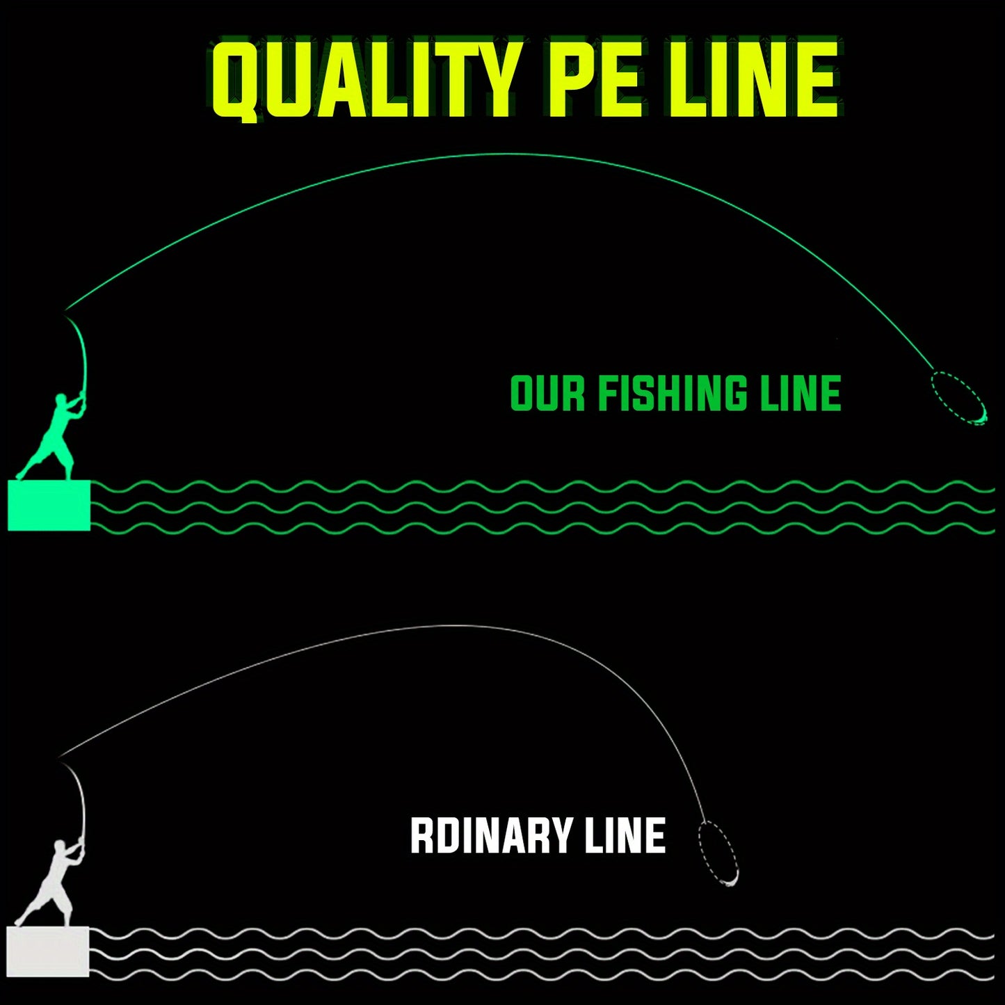 Linha de pesca trançada de PE super-forte com 8 fios