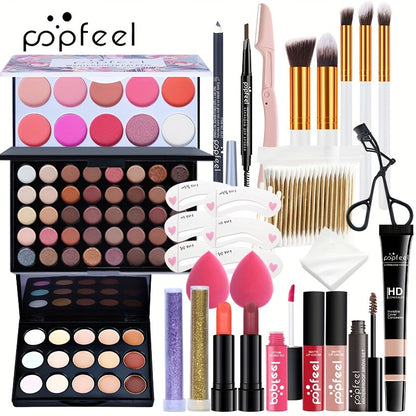 Kit completo de maquiagem para presente.