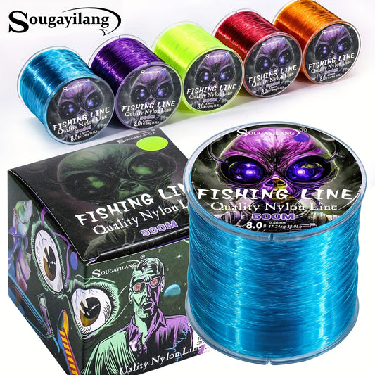 Linha de pesca de nylon ultradurável de 547 jardas/500 m da Sougayilang
