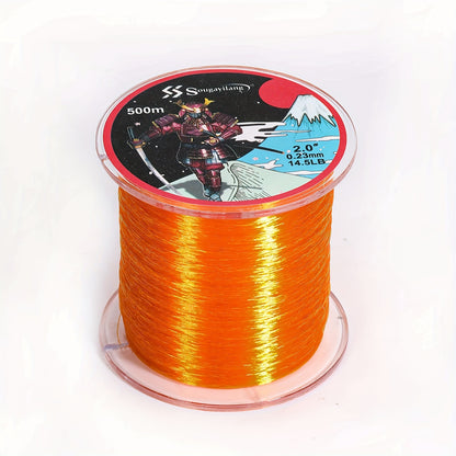 Linha de pesca de nylon monofilamento premium Sougayilang 4X, 500 m/546 jardas,