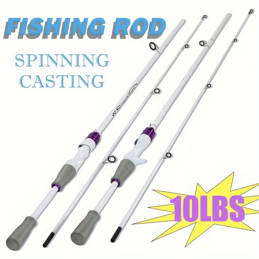 Vara de Pesca de 2 Seções 1,8 m/6 pés Vara de Carbono Duravél,Bonita com Cabo de EVA para Viagem, Pesca de Carpa e Robalo de Água Doce