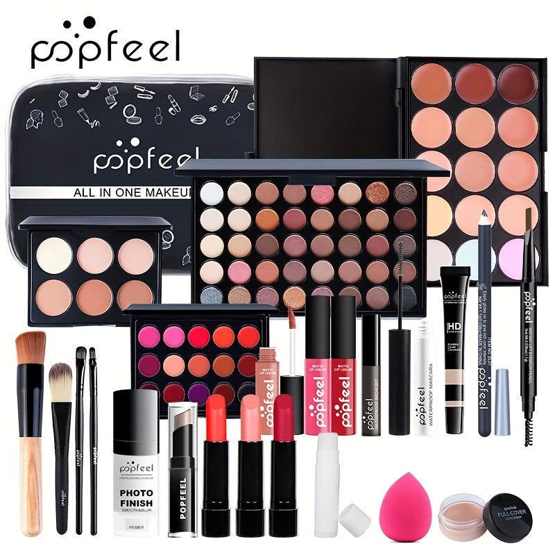 Kit completo de maquiagem para presente.