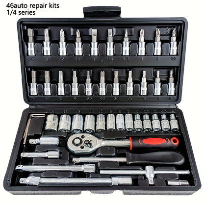Kit de ferramentas mecânicas automotivas, Chave catraca de alta qualidade.